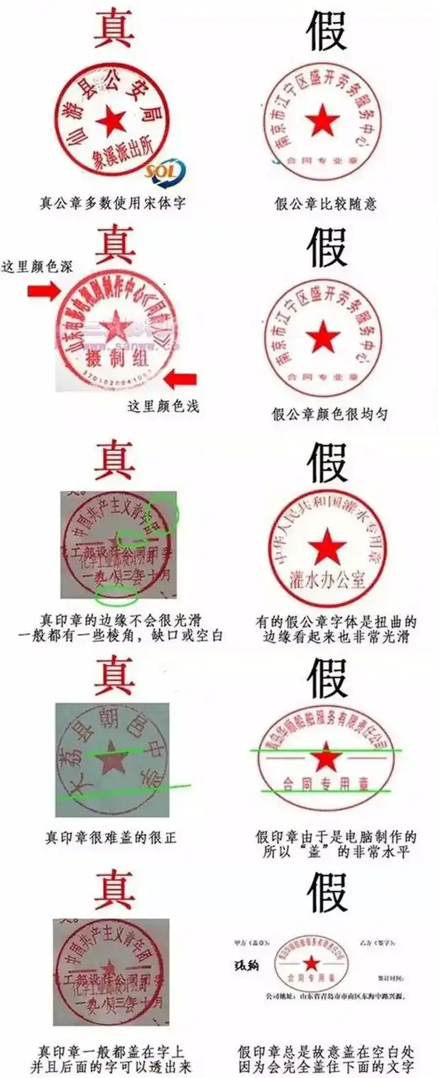 如何快速识别真假公章?干货!|印章|钢印|五角星|宋体字_网易订阅