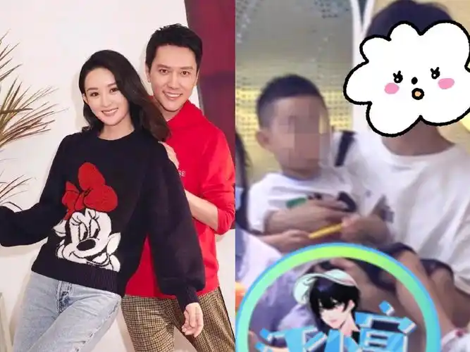 冯绍峰带儿子看灯光秀,4岁想想气质在线,牵手爸爸保姆像一家人