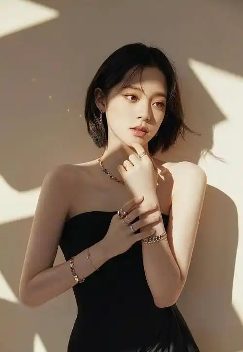 原创欧阳娜娜身材真挺好抹身材短款小黑裙迷人高级看着还有少女感