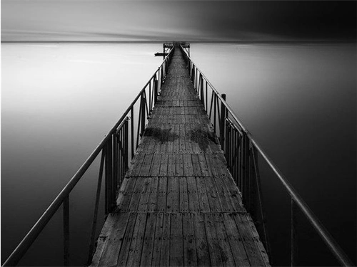 黑白唯美意境图片心动只是一刹那