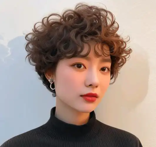 女士短发剪来剪去,层次短发最时尚,推边烫卷都很美