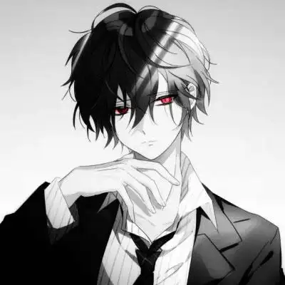 帅气撩人高冷动漫男头黑白隔壁老王来约会