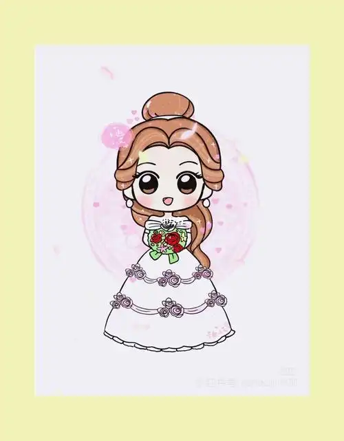 人物简笔画公主彩色画法 简笔画图片大全-蒲城教育文学网