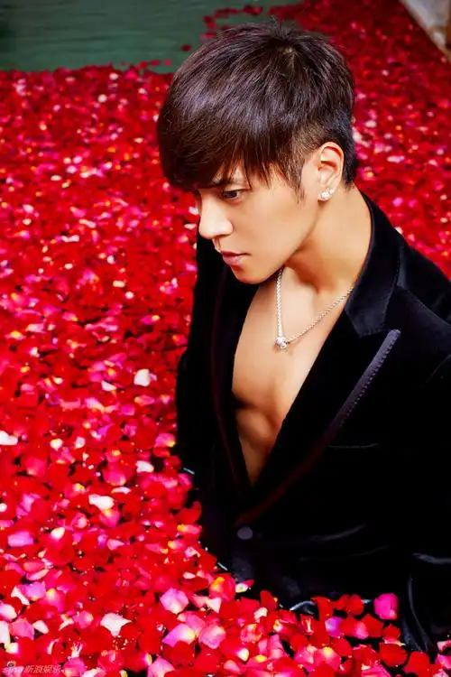 高清组图:罗志祥万朵玫瑰共浴 小秀性感事业线_高清图集_新浪网