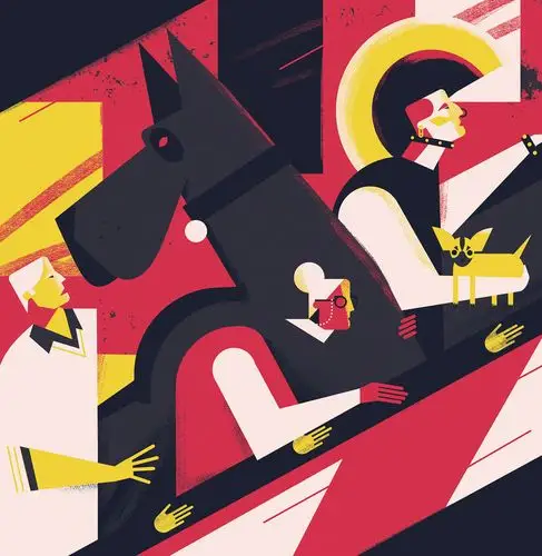 复古与现代融合waitroseweekend杂志插画作品