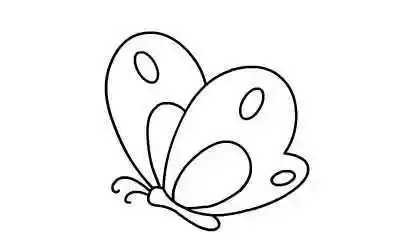 蝴蝶的画里面的简笔画