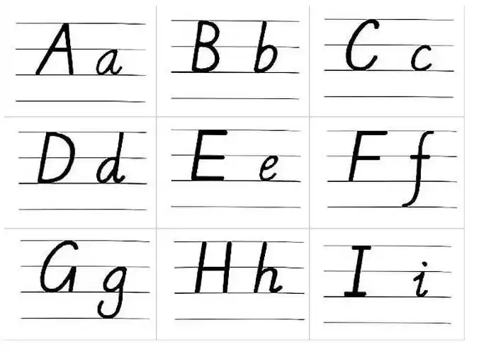 小学生个英文字母手写体卡片a打印版