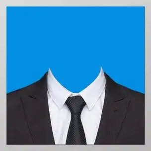 男士西装证件照模板姓名职位模板免费下载