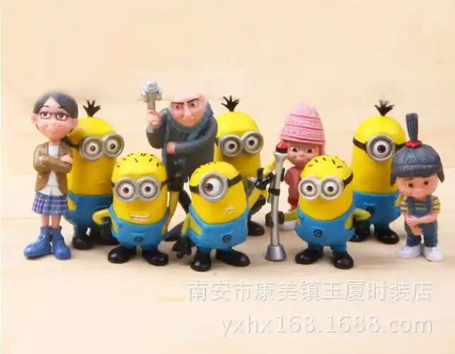 卑鄙的我 神偷奶爸 全家福 10款小黄人豆豆全套手办模型公仔摆件