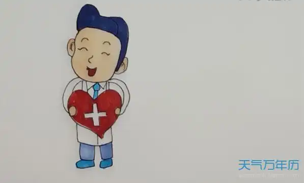 医生儿童画怎么画医生简笔画图片大全富有爱心医生简笔画医生加油的