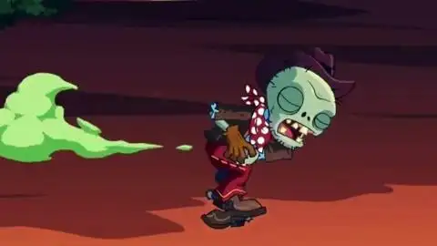 牛仔僵尸吃坏肚子,放的屁顺风刮出三里 植物大战僵尸游戏