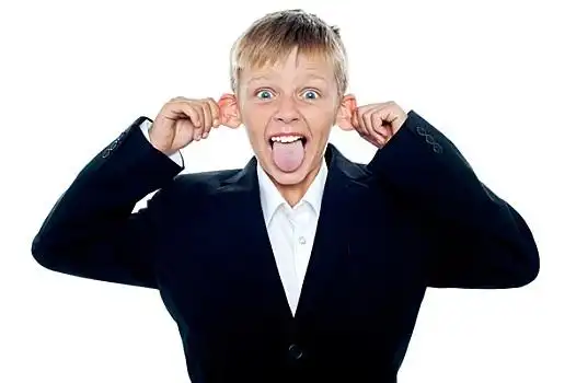 小男孩,做鬼脸,调皮