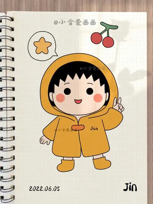 樱桃小丸子简笔画教程4