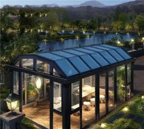 北京阳光房定制 庭院别墅户外楼顶玻璃房