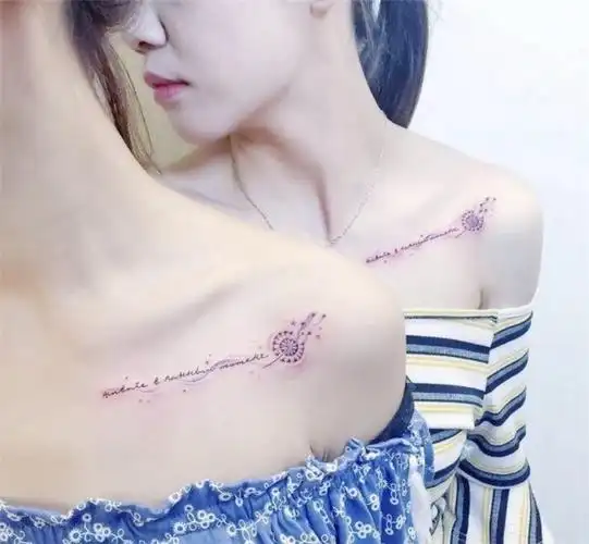 华纹艺——女生锁骨纹身案例欣赏