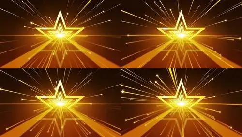 星光舞台图形立体通道模特秀视频背景