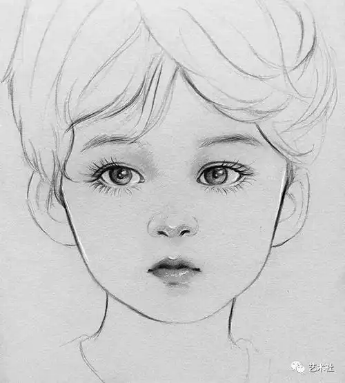 手绘教程:教你用素描画一个动漫头像