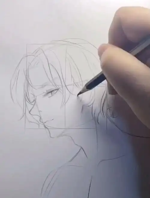 教画漫画男生侧面!是不是很简单……-度小视