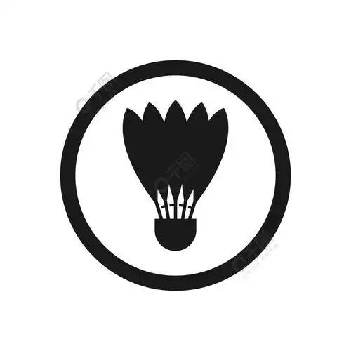 羽毛球标志图像插画设计