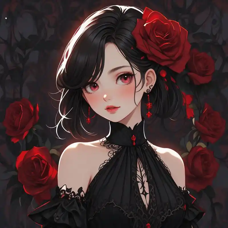 暗黑系女生头像95谁不爱呢～ 暗黑系女生头像来啦,我好爱这种风格