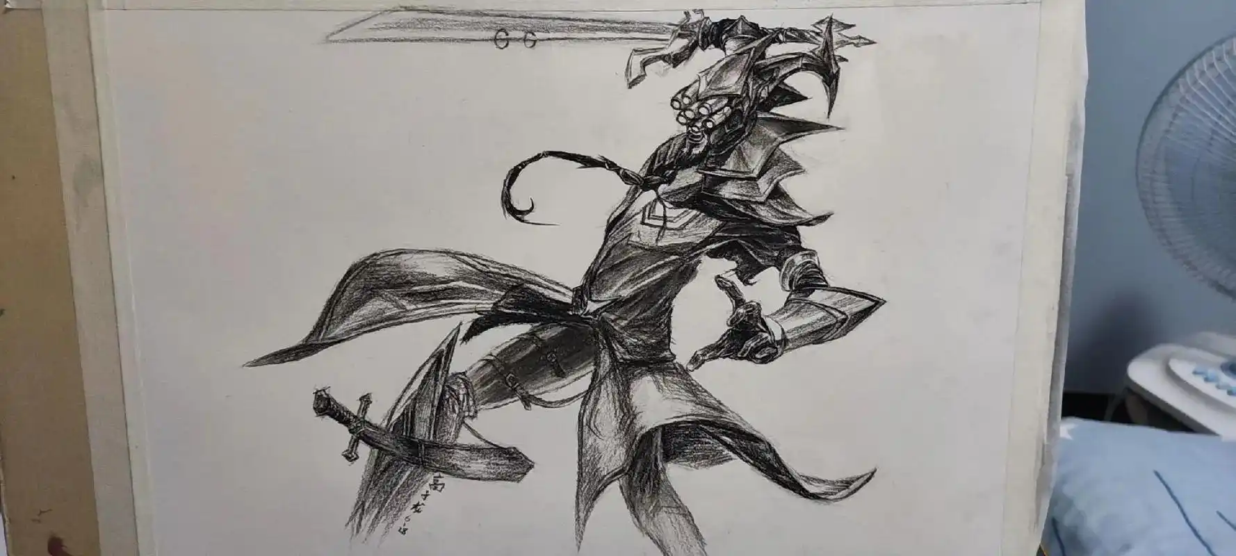 手绘无极剑圣#手绘 #画渣日常 #想画就画 #素描 - 抖音