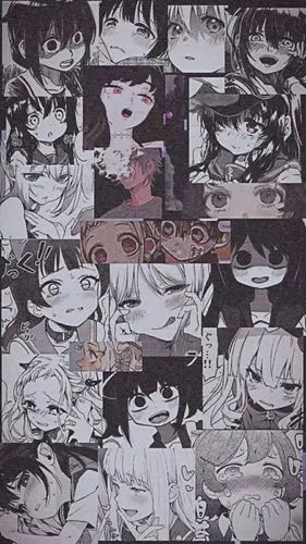 日漫黑白拼接壁纸