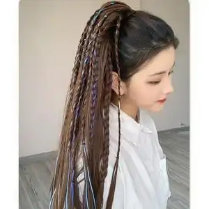 假发女仿真夏季脏辫扎麻花长辫假发片可发子高马尾自w然嘻哈酷造
