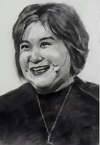 美术生画贾玲素描像画风清奇网友直言玲姐你可别介意