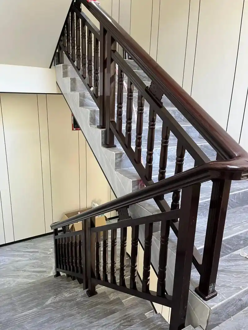 98金星紫檀#全铝楼梯扶手 - 抖音