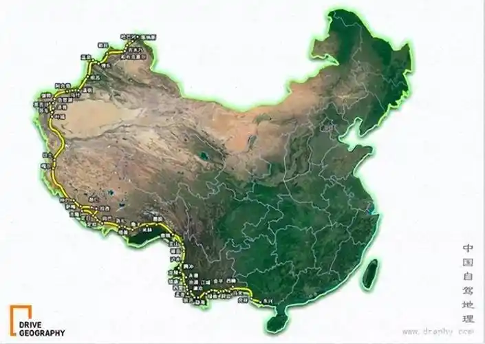 全程约10065公里,跨越了热带雨林,雪域高原,荒漠无人区,从中国西北