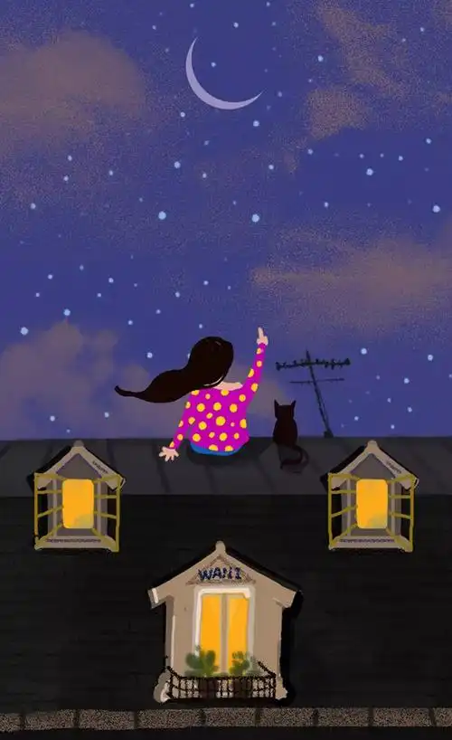 了望星空的少女海报设计