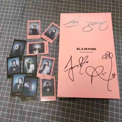 blackpink签名官方正品一代应援灯锤卡