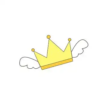 带翅膀的黄色皇冠
