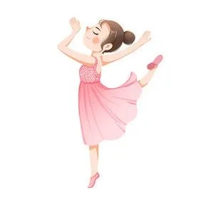 卡通舞蹈跳舞的女孩