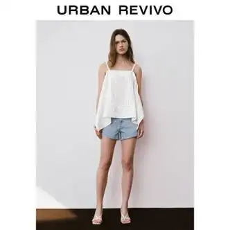 ur2024夏季新款女装时髦休闲复古水洗短款牛仔短裤uwh840095