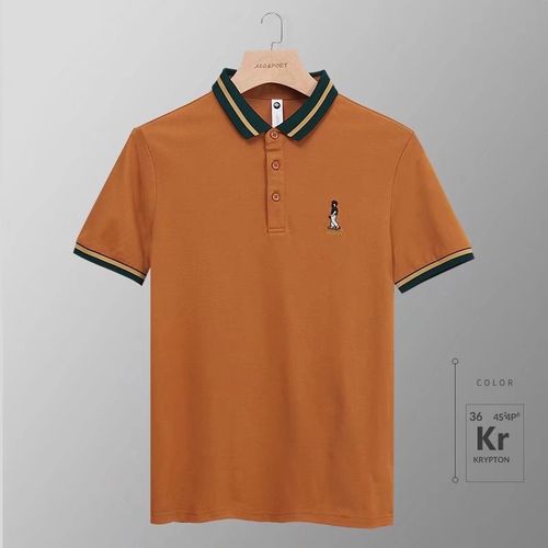 jiaye)2022短袖衬衫男潮流夏季男装修身衬衫领男士polo衫半袖上衣服件