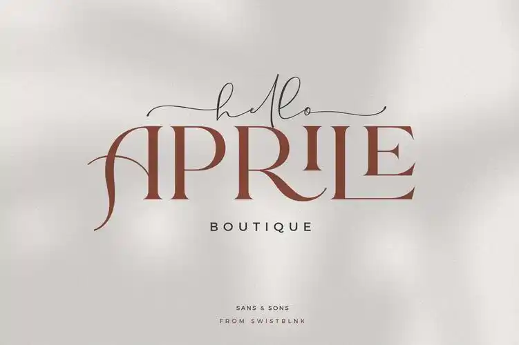 现代优雅杂志标题徽标logo设计衬线英文字体素材 hello paris - varia