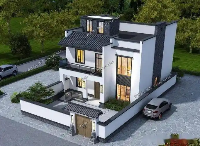 3款带庭院的农村别墅前院种花后院种菜这样建房等着邻居羡慕