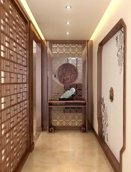 新新小镇新中式玄关中式现代玄关设计图片赏析