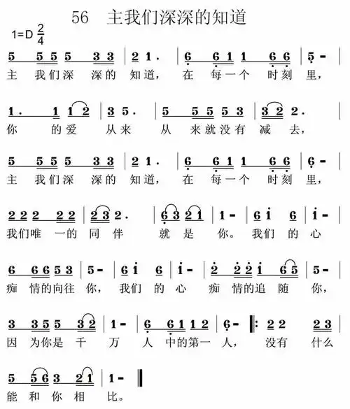 主我们深深的知道) / 南窗听雨编辑相关歌谱:[简谱]764主我们深深的