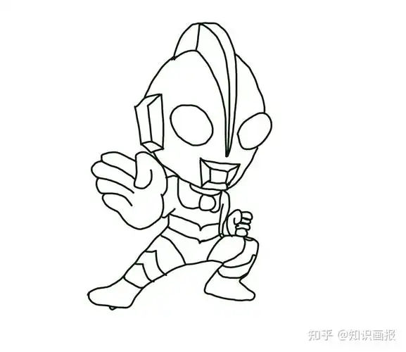 怎么画彩色简笔画卡通人物奥特曼