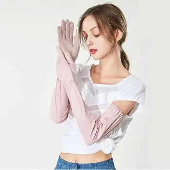 karond新品蕾丝长袖防晒手套防晒手套女薄款冰丝袖套夏季开车骑电车