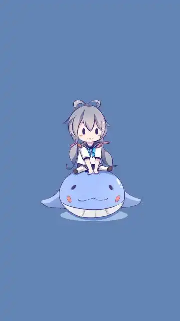 蓝色系可爱的软耳兔