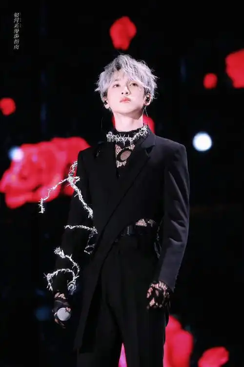 严浩翔演唱会饭拍##严浩翔蕾丝露腰造型