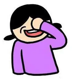 捂脸笑哭的简笔画