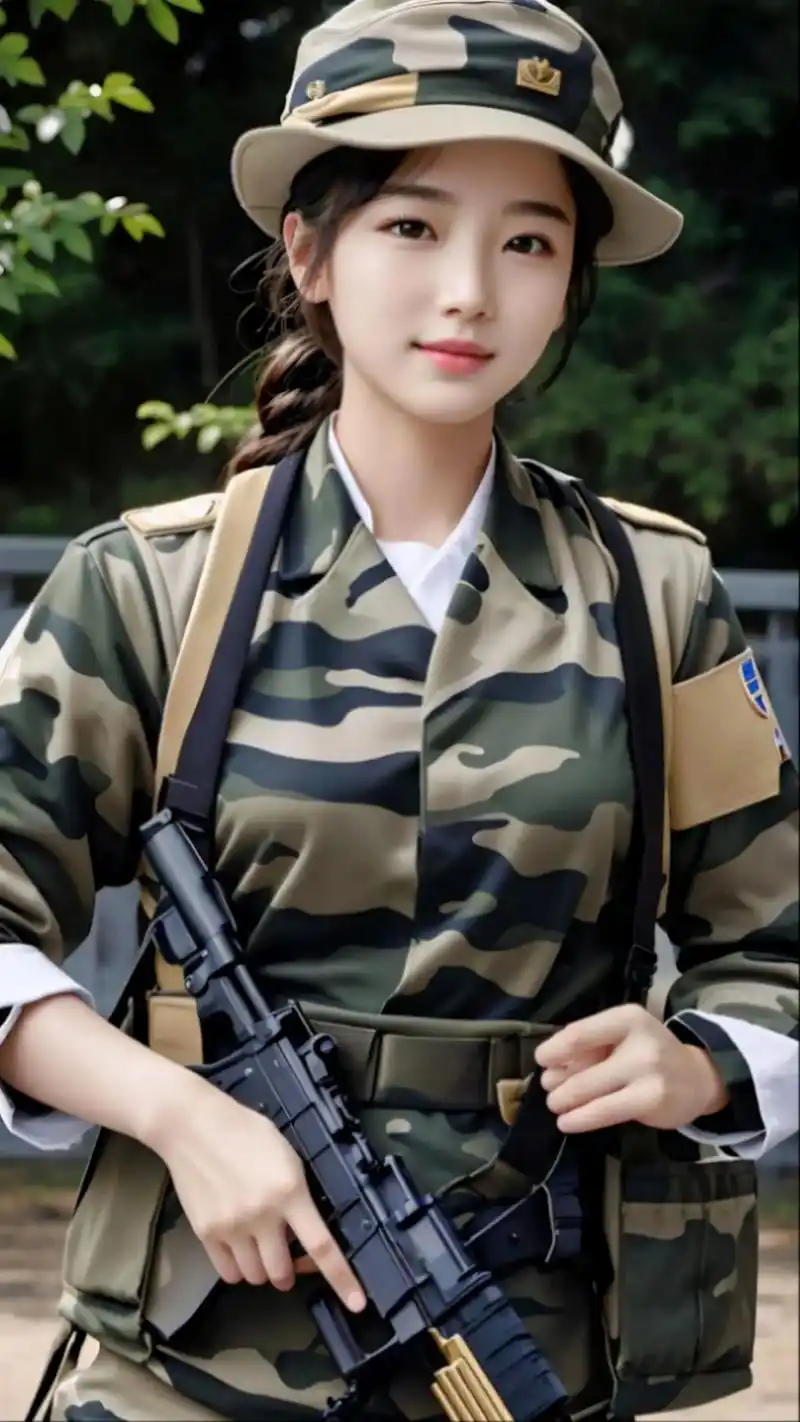 军姿 #女兵帅爆了 - 抖音