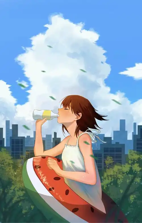 夏日少女临摹练习|插画|商业插画|赤鱼cy - 临摹作品 - 站酷 (zcool)