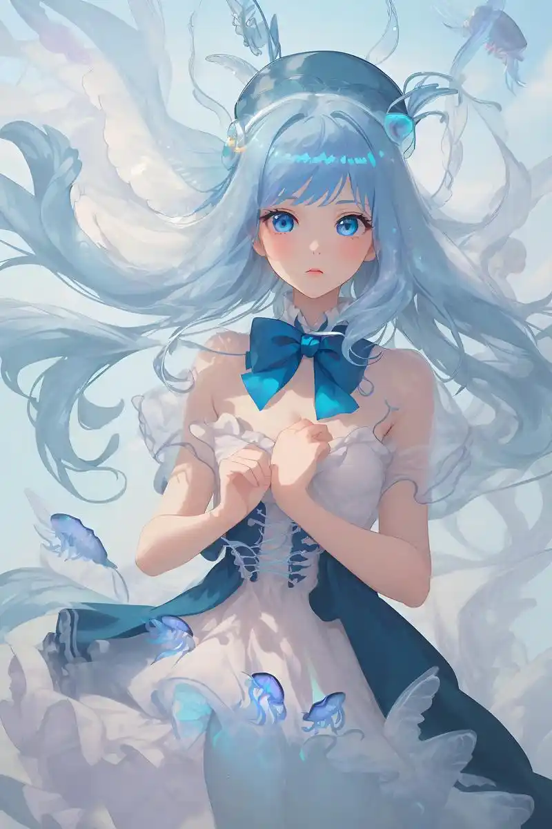 新鲜出炉的深海少女图来啦!#动漫少女  #二次元  #带你 - 抖音