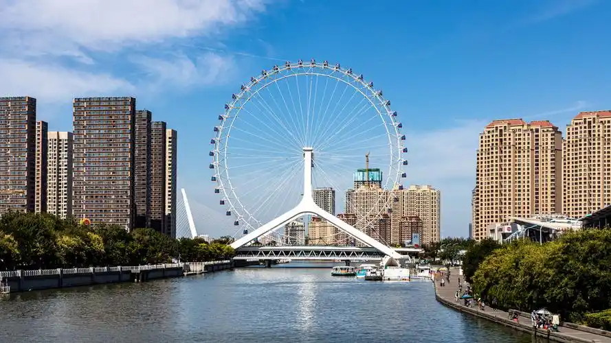 蓝天下的天津之眼