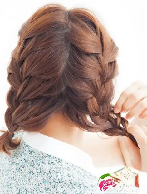 校园女生萌发型中长发双马尾扎发图解